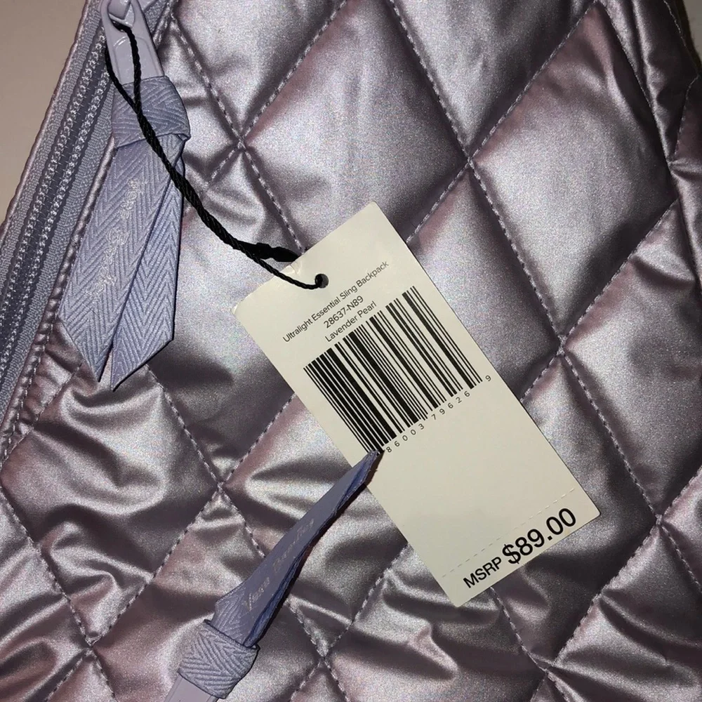 Vera Bradley Lavender Pearl Ultralight Essential Sling Backpack - NWT - Picture 8 of 16